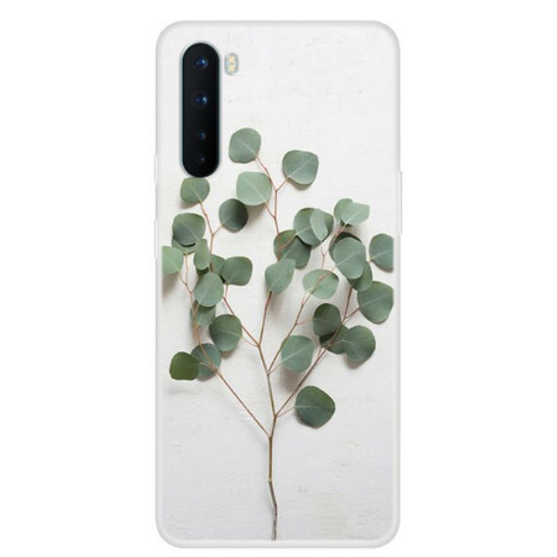 Cover OnePlus Nord Foglie Realistiche Trasparenti