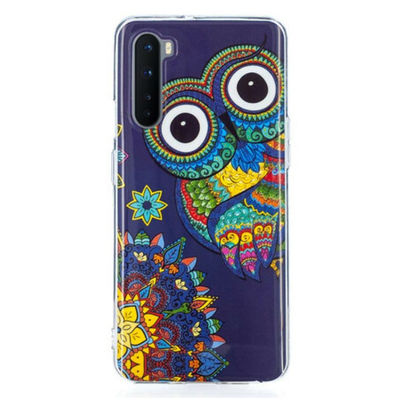 Cover OnePlus Nord Mandala Gufo Fluorescente