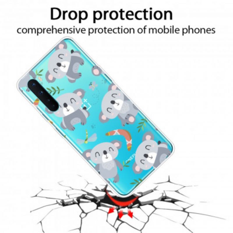 Cover OnePlus Nord Simpatici Koala Grigi