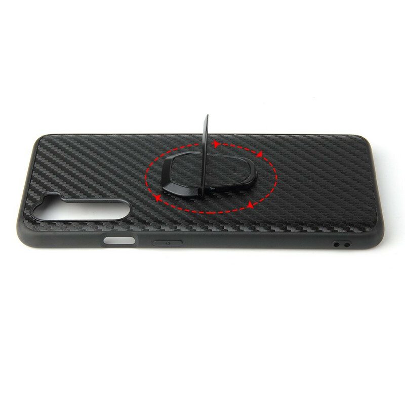 Cover OnePlus Nord Supporto Anello In Fibra Di Carbonio