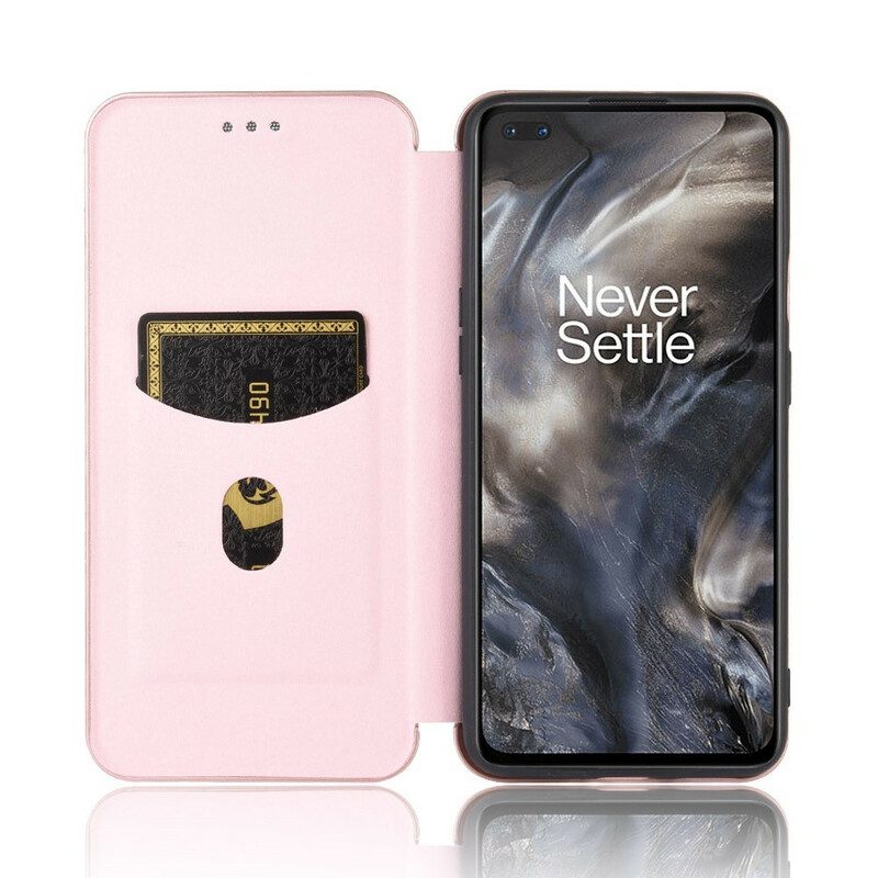 Folio Cover OnePlus Nord Custodia in pelle Silicone Colorato Al Carbonio