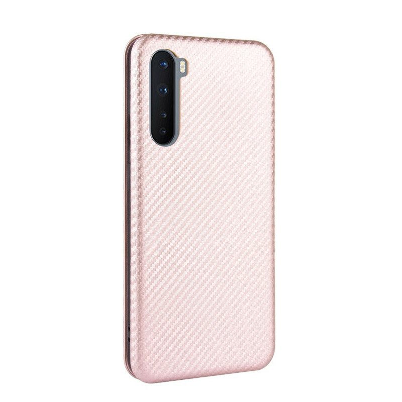 Folio Cover OnePlus Nord Custodia in pelle Silicone Colorato Al Carbonio