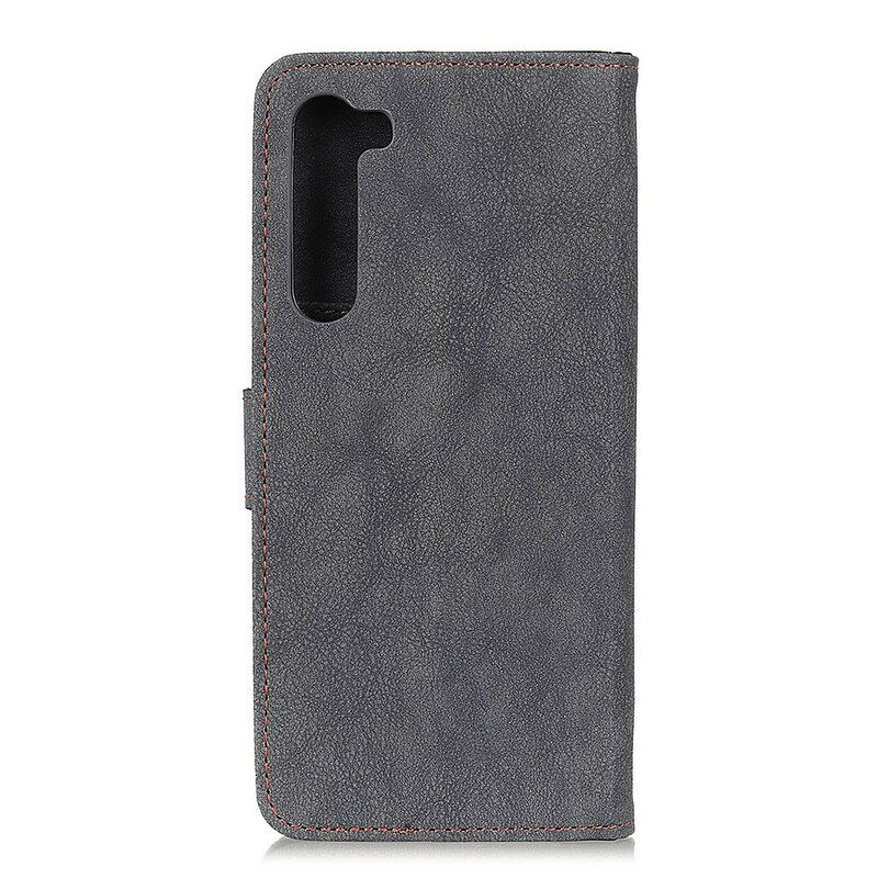 Folio Cover OnePlus Nord Khazneh Crosta Di Cuoio Retrò