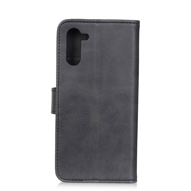 Folio Cover OnePlus Nord Retro Effetto Pelle Opaca