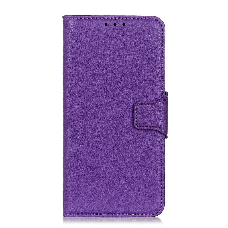 Folio Cover OnePlus Nord Stile In Pelle Litchi