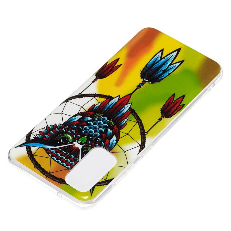 Cover Samsung Galaxy S20 Acchiappasogni Gufo Fluorescente