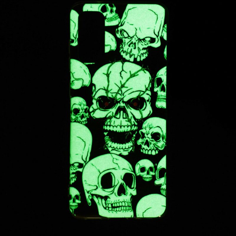 Cover Samsung Galaxy S20 Attenzione Teschi Fluorescenti