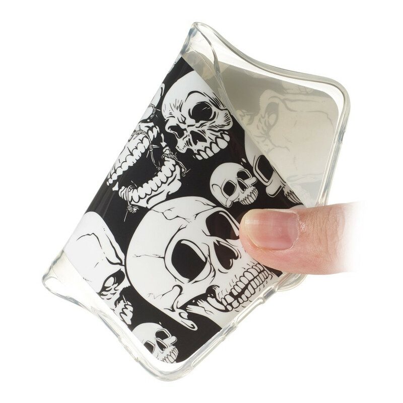 Cover Samsung Galaxy S20 Attenzione Teschi Fluorescenti