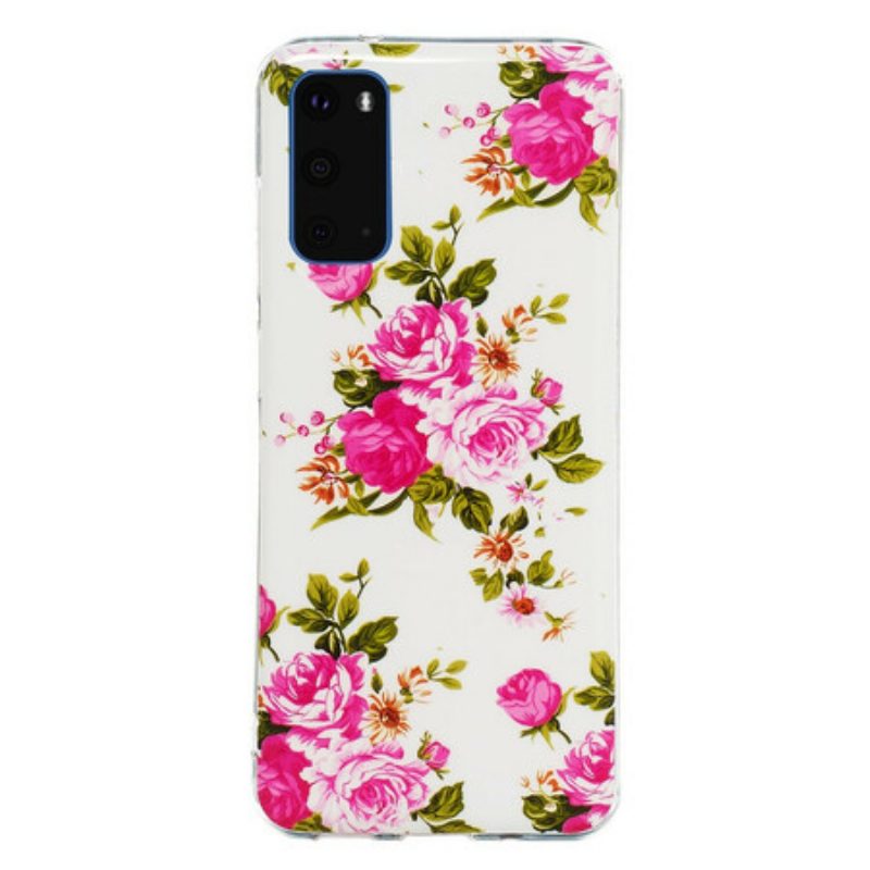 Cover Samsung Galaxy S20 Fiori Liberty Fluorescenti