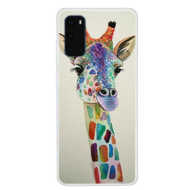 Cover Samsung Galaxy S20 Giraffa Colorata