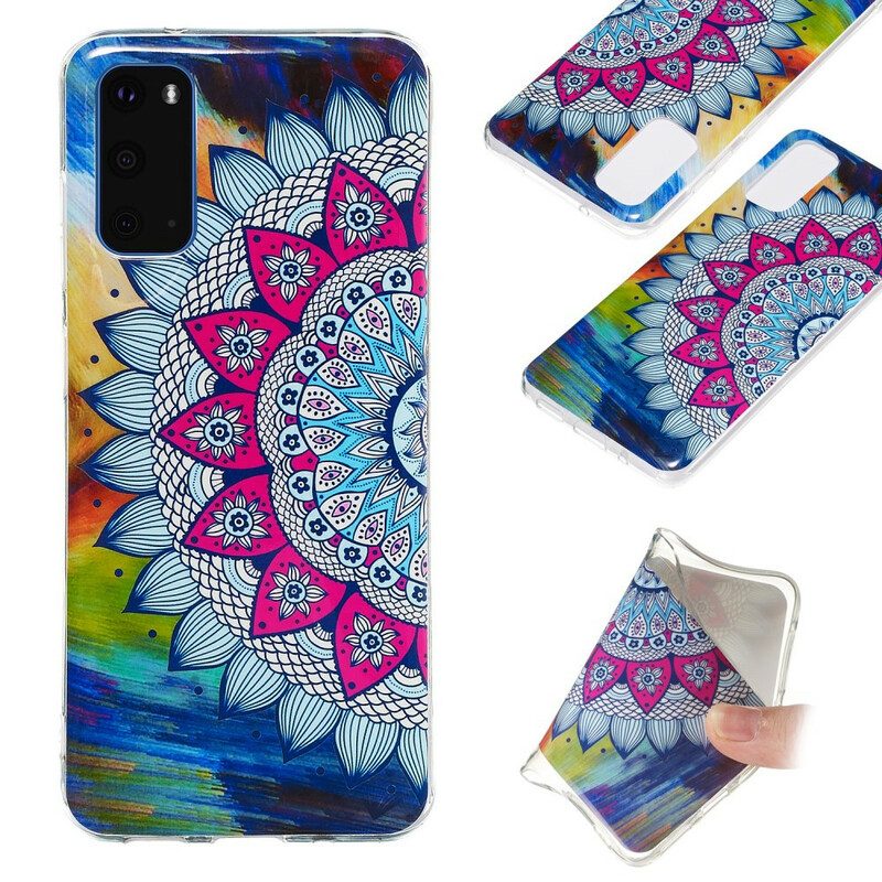 Cover Samsung Galaxy S20 Mandala Colorato Fluorescente