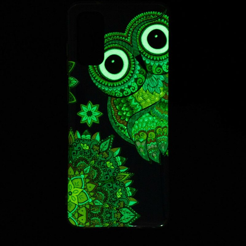 Cover Samsung Galaxy S20 Mandala Gufo Fluorescente