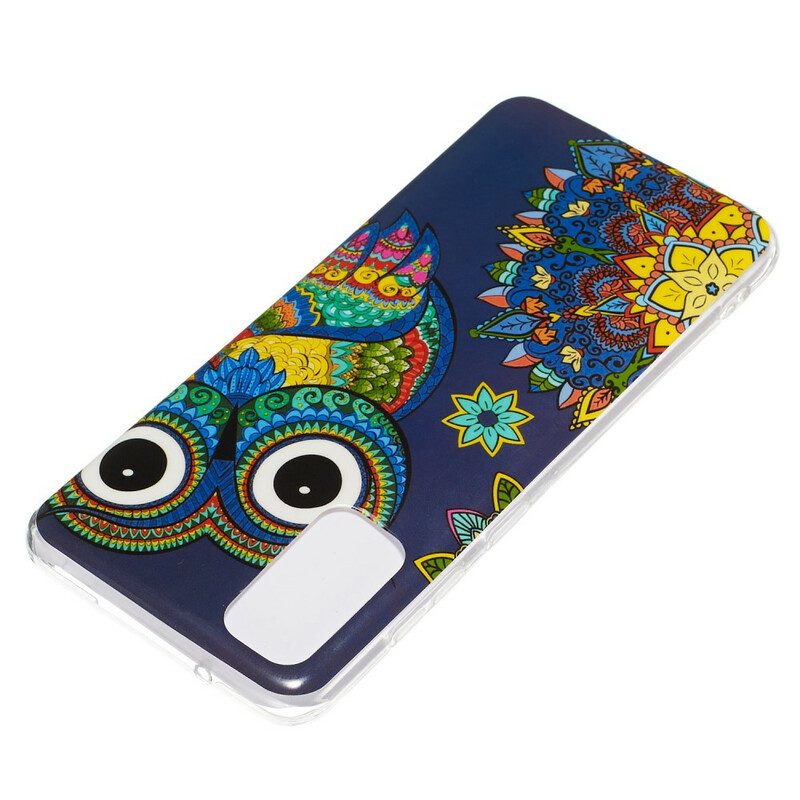 Cover Samsung Galaxy S20 Mandala Gufo Fluorescente