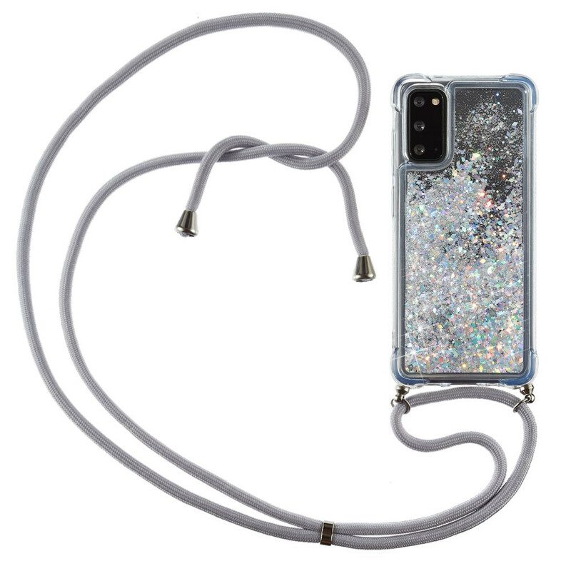 Cover Samsung Galaxy S20 Paillettes Con Coulisse