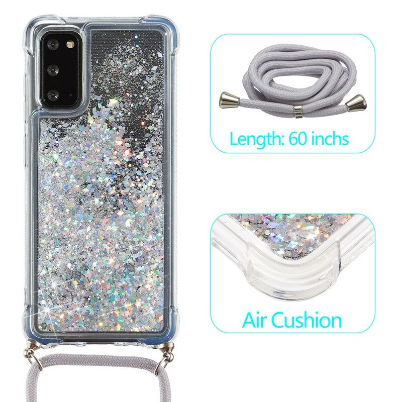 Cover Samsung Galaxy S20 Paillettes Con Coulisse