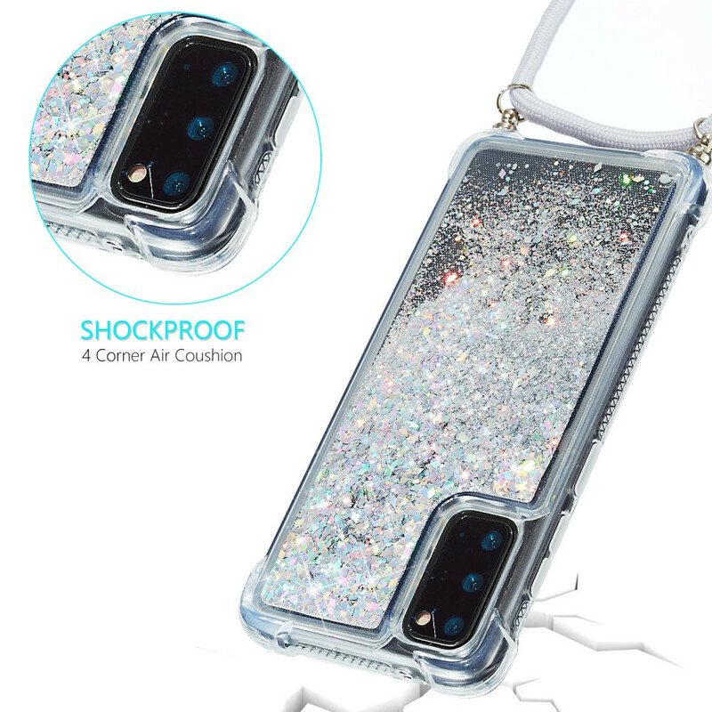 Cover Samsung Galaxy S20 Paillettes Con Coulisse