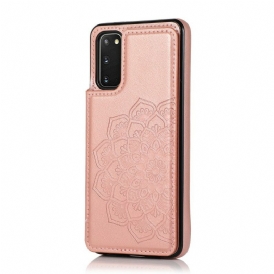 Cover Samsung Galaxy S20 Portacarte Con Stampa Mandala