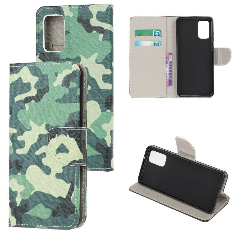 Custodia in pelle Samsung Galaxy S20 Camuffamento Militare