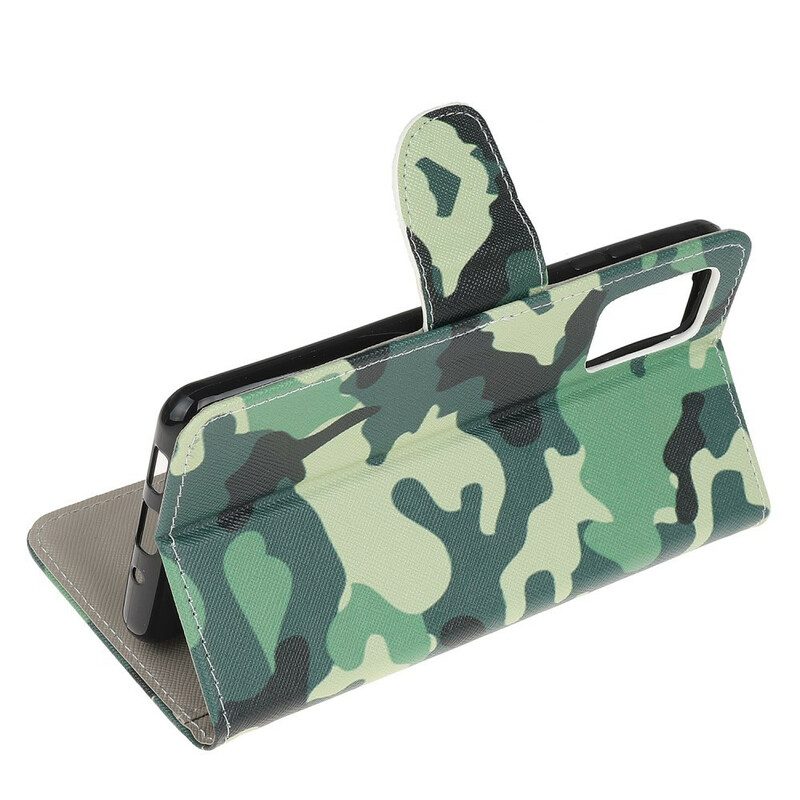 Custodia in pelle Samsung Galaxy S20 Camuffamento Militare