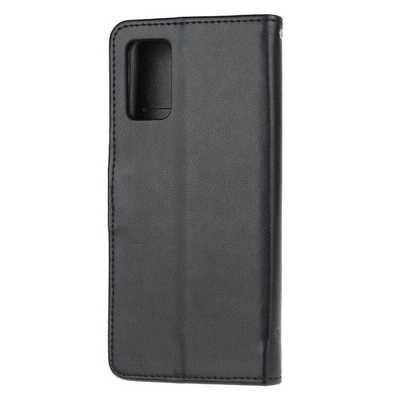 Custodia in pelle Samsung Galaxy S20 Discrezione Farfalle Con Cinturino