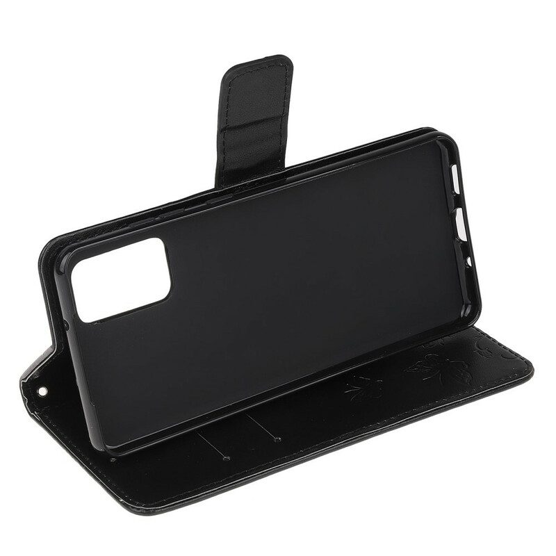 Custodia in pelle Samsung Galaxy S20 Discrezione Farfalle Con Cinturino