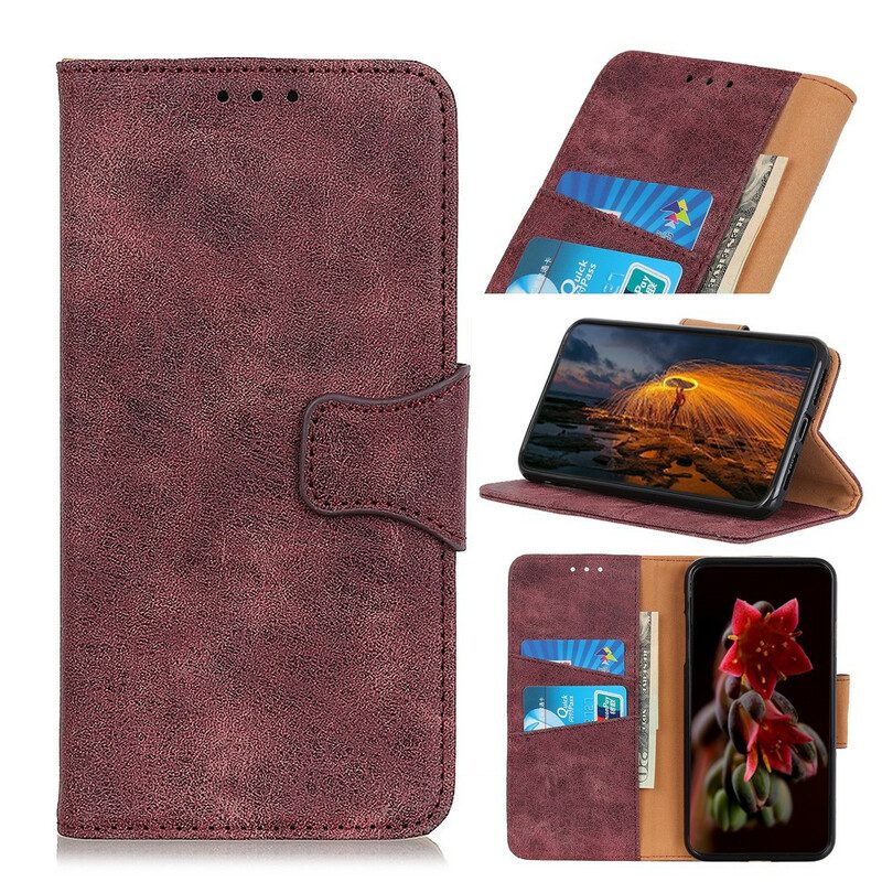 Custodia in pelle Samsung Galaxy S20 Folio Cover Patta Magnetica Vintage