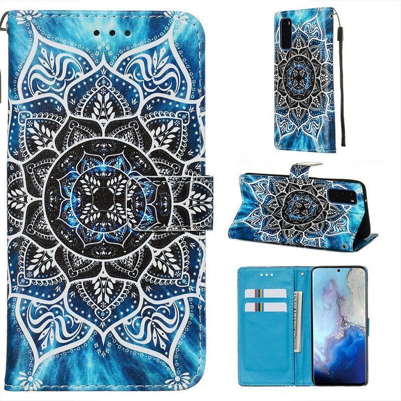 Custodia in pelle Samsung Galaxy S20 Mandala Nel Cielo