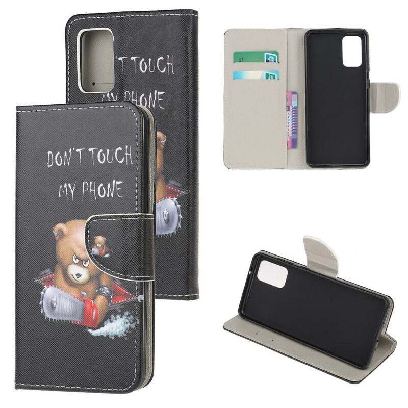 Custodia in pelle Samsung Galaxy S20 Orso Pericoloso