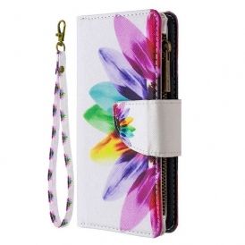 Custodia in pelle Samsung Galaxy S20 Tasca Con Zip A Fiore