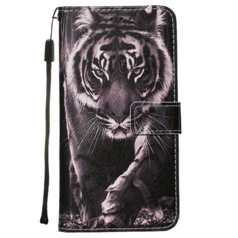 Custodia in pelle Samsung Galaxy S20 Tigre Notturna