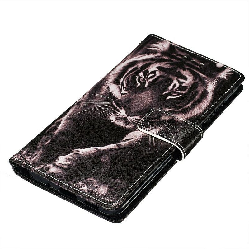 Custodia in pelle Samsung Galaxy S20 Tigre Notturna