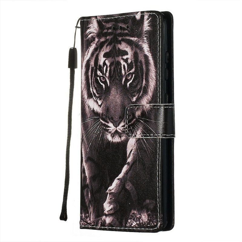 Custodia in pelle Samsung Galaxy S20 Tigre Notturna