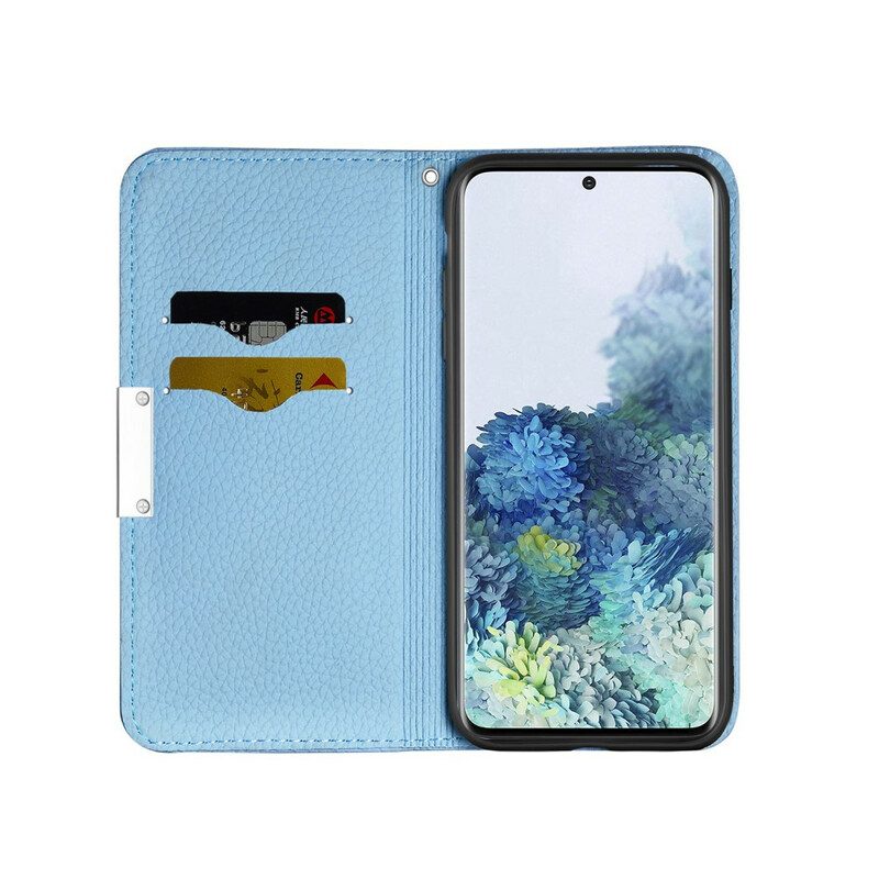 Folio Cover Samsung Galaxy S20 Custodia in pelle Ecopelle Litchi Ultra Chic