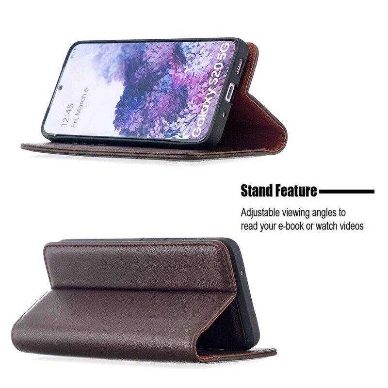 Folio Cover Samsung Galaxy S20 Custodia in pelle Vera Pelle Staccabile