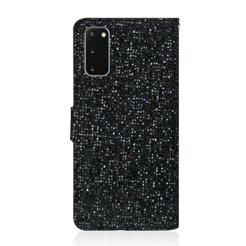 Folio Cover Samsung Galaxy S20 Design A S Con Paillettes