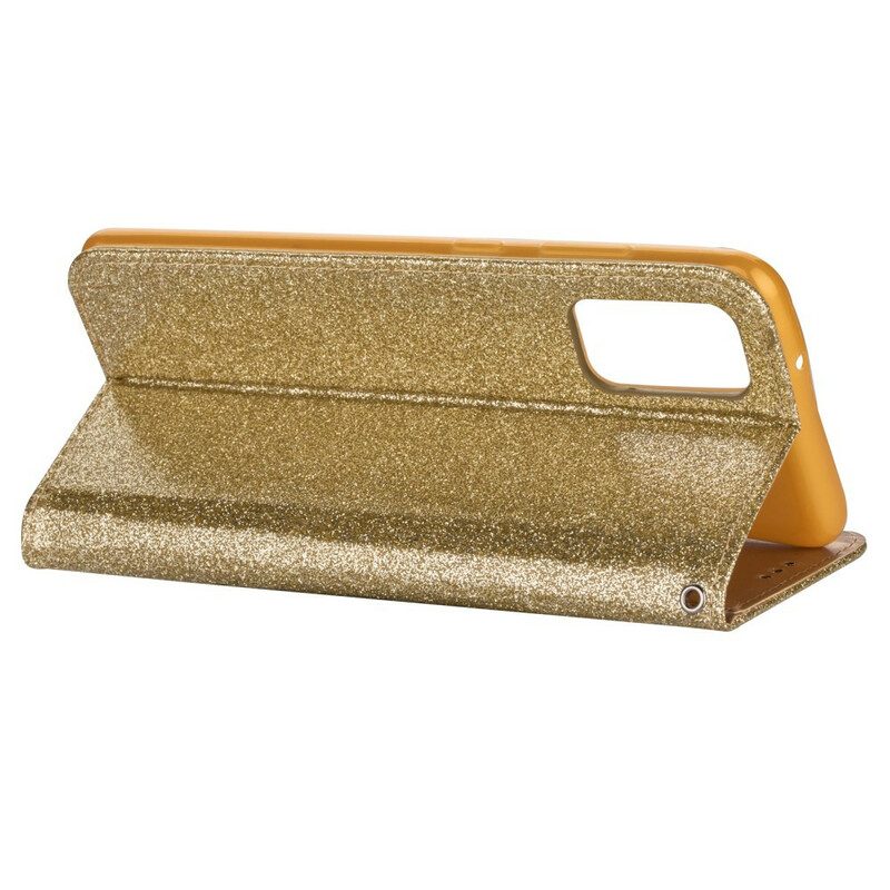 Folio Cover Samsung Galaxy S20 Portamonete Glitterato