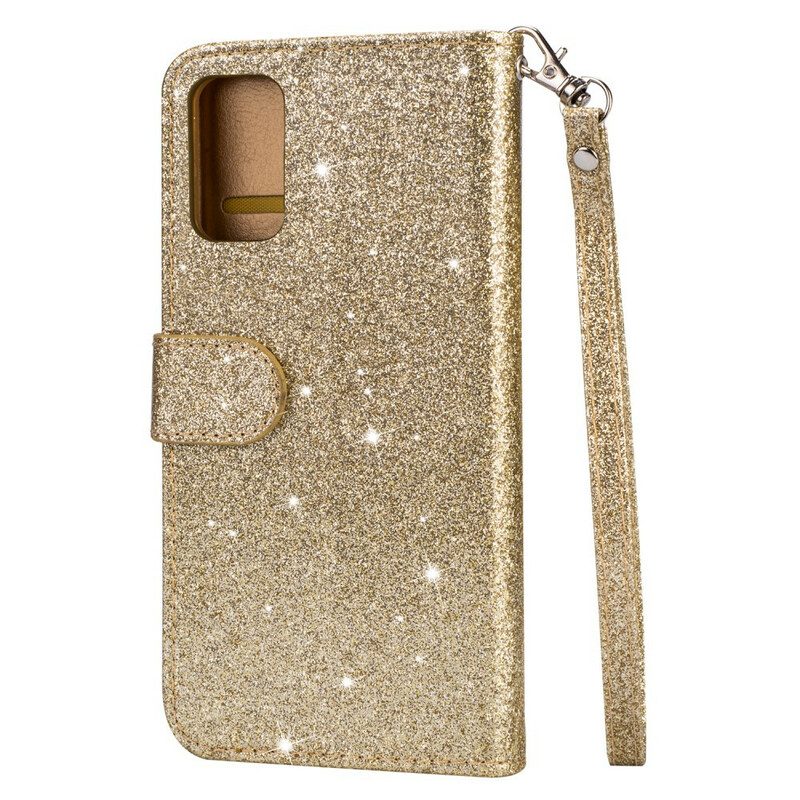 Folio Cover Samsung Galaxy S20 Portamonete Glitterato