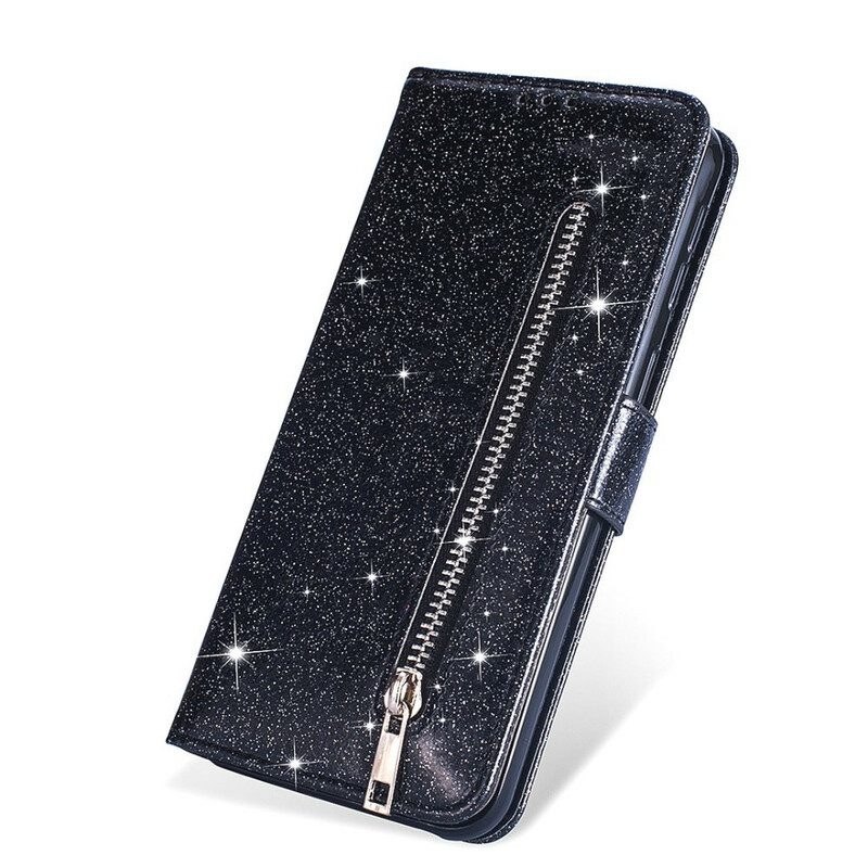 Folio Cover Samsung Galaxy S20 Portamonete Glitterato