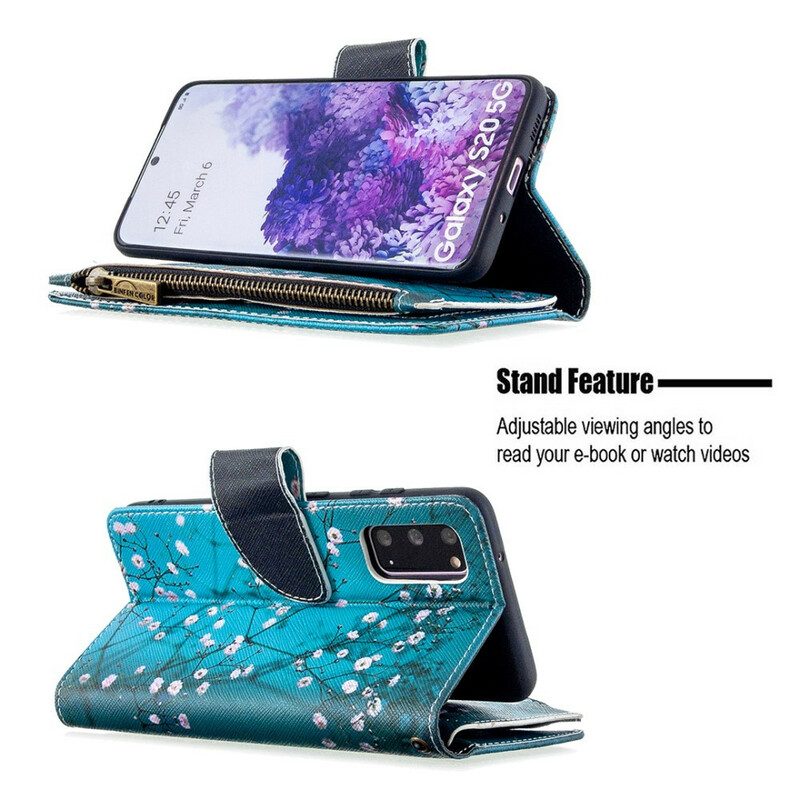 Folio Cover Samsung Galaxy S20 Tasca Per Albero Con Cerniera