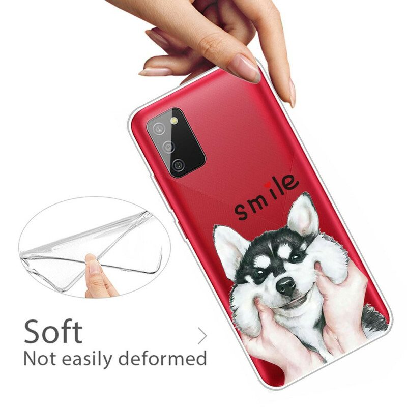 Cover Samsung Galaxy A02s Cane Sorridente