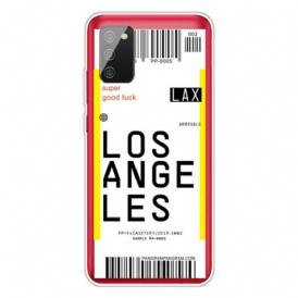 Cover Samsung Galaxy A02s Carta D'imbarco Per Los Angeles