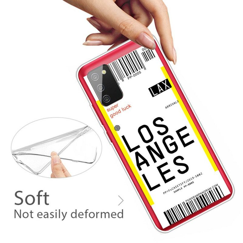 Cover Samsung Galaxy A02s Carta D'imbarco Per Los Angeles