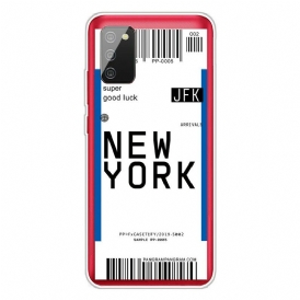Cover Samsung Galaxy A02s Carta D'imbarco Per New York