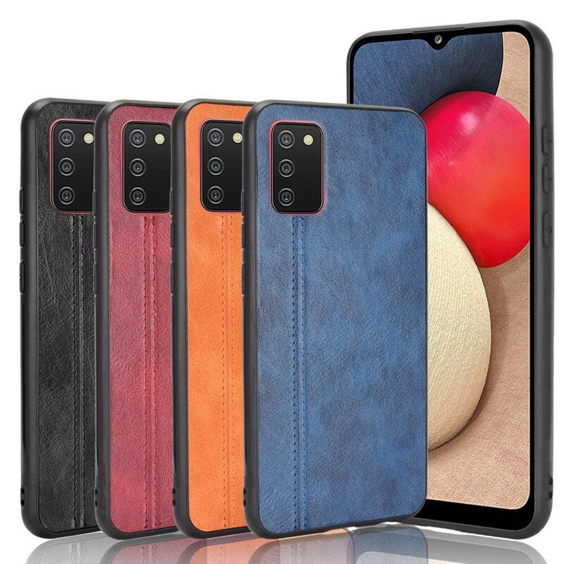 Cover Samsung Galaxy A02s Effetto Pelle Couture