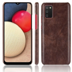 Cover Samsung Galaxy A02s Effetto Pelle Litchi