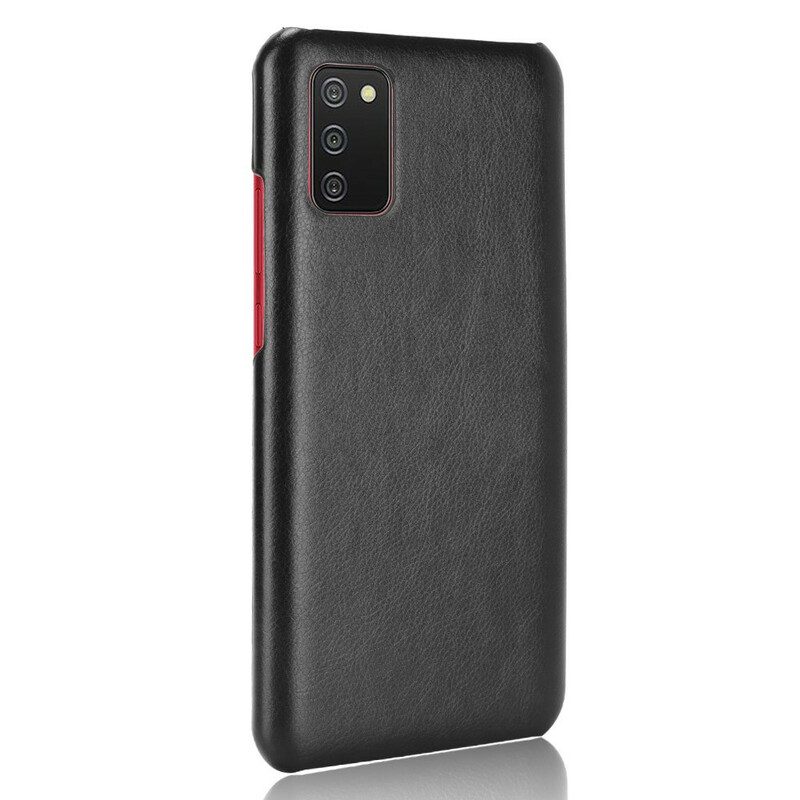 Cover Samsung Galaxy A02s Effetto Pelle Litchi