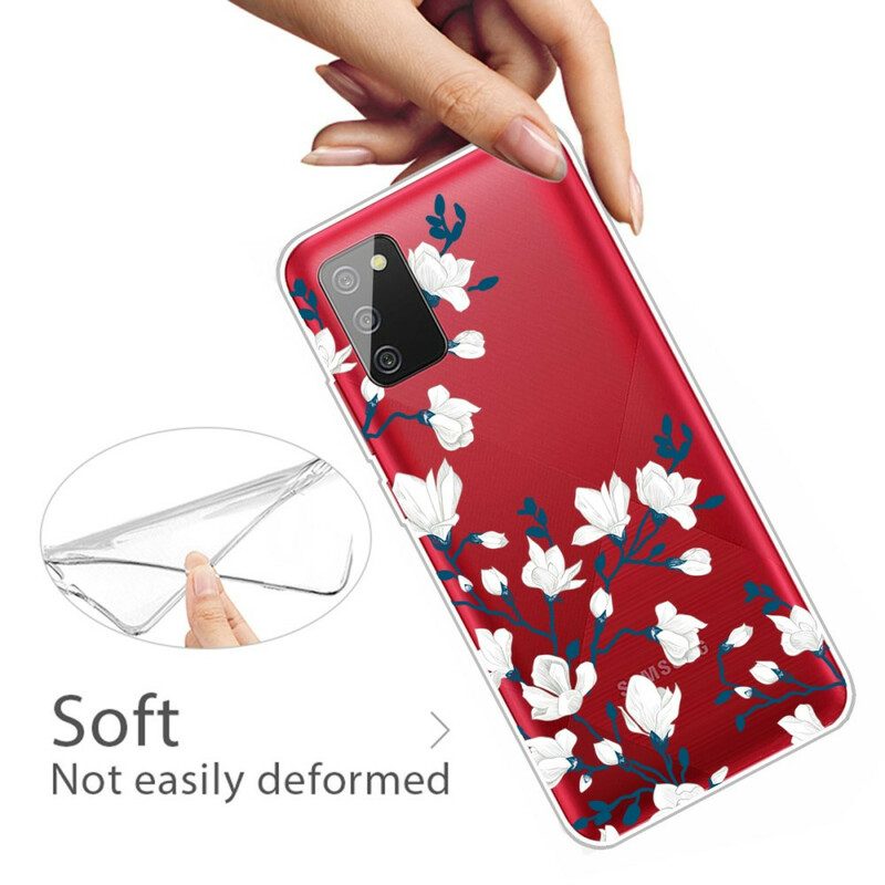 Cover Samsung Galaxy A02s Fiori Bianchi