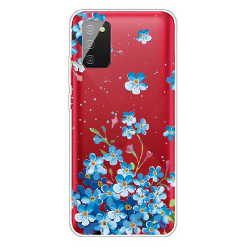 Cover Samsung Galaxy A02s Fiori Blu