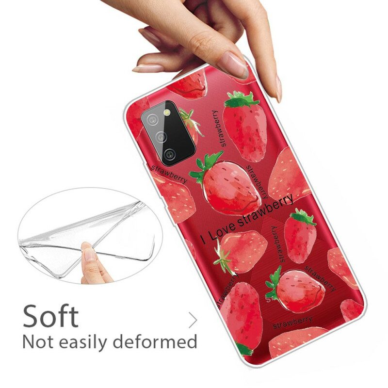 Cover Samsung Galaxy A02s Fragole / Amo La Fragola