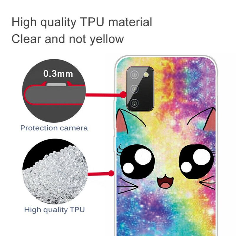 Cover Samsung Galaxy A02s Gatto Dei Cartoni Animati